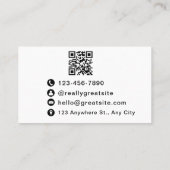 QR Code Einfach Visitenkarte (Rückseite)