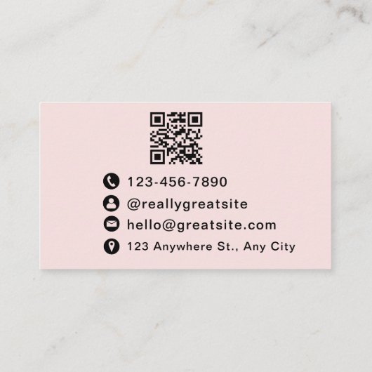 QR Code Einfach Visitenkarte (Rückseite)