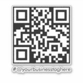 QR-Code Einfache Bezeichnung Geschäftsfahrzeug-Dek Aufkleber (Vorderseite)