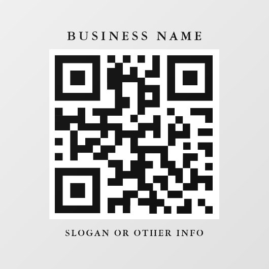 QR-Code Einfache Business Window Clubierung Fensteraufkleber (Blatt)