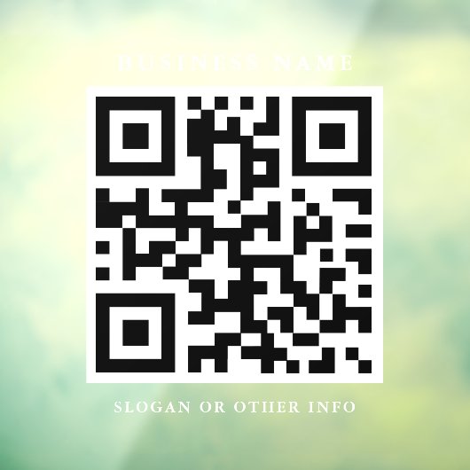 QR-Code Einfache Business Window Clubierung Fensteraufkleber (Blatt 3)