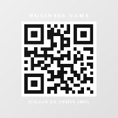 QR-Code Einfache Business Window Clubierung Fensteraufkleber (Blatt)