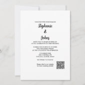 QR Code Einfache Elegante Script Classic 2024 Hoch Einladung (Vorderseite)