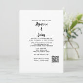 QR Code Einfache Elegante Script Classic 2024 Hoch Einladung (Stehend Vorderseite)