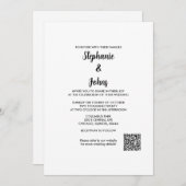 QR Code Einfache Elegante Script Classic 2024 Hoch Einladung (Vorne/Hinten)