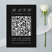 QR-Code Einfache kalligraphische Hochzeit RSVP Karte