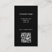QR-Code Einfache Logo-Visitenkarte Visitenkarte (Rückseite)
