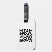 QR-Code Einfache minimale Logo-Namen Gepäckanhänger (Rückseite vertikal)