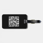 QR-Code Einfache minimale Logo-Namen Gepäckanhänger (Rückseite horizontal)