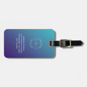 QR-Code Einfache minimale Logo-Namen Gepäckanhänger (Vorderseite horizontal)