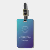QR-Code Einfache minimale Logo-Namen Gepäckanhänger (Vorderseite vertikal)