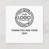 QR-Code Einfache Minimalistische Logo-Visitenkarte Telefonnummerkarte (Rückseite)