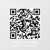 QR-Code Einfache Minimalistische Tore für Lkw Fensteraufkleber (Blatt)