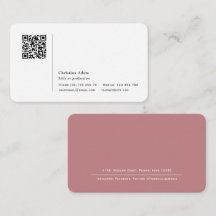 QR-Code Einfache moderne Dusty Pink Beruflich Busi