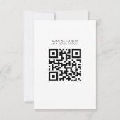 QR Code Einfache moderne kalligraphische Hochzeit RSVP Karte (Rückseite)