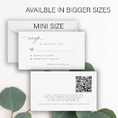 QR-Code einfache schwarz-weiße Hochzeit RSVP Mitteilungskarte