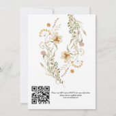QR Code Einfache Wildblumen Garden Wedding Einladung (Rückseite)