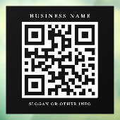 QR-Code Einfaches Black Square Business Fensteraufkleber (Blatt 3)