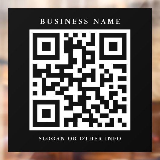 QR-Code Einfaches Black Square Business Fensteraufkleber (Blatt 2)