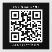 QR-Code Einfaches Black Square Business Fensteraufkleber (Blatt)