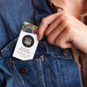 QR-Code Einfaches Foto und Logo-Schwarz Visitenkarte