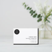 QR-Code: einfaches Logo-Netzwerk-Scannerunternehme Visitenkarte (Stehend Vorderseite)