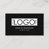 QR-Code Einfaches Minimal-Schwarz-Modernes Busines Visitenkarte (Vorderseite)