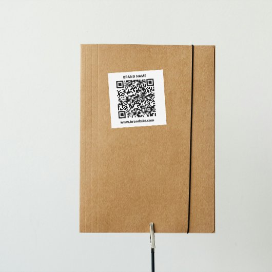 QR-Code Einfaches Minimalistisches Firmenlogo Quadratischer Aufkleber
