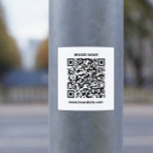 QR-Code Einfaches Minimalistisches Firmenlogo Quadratischer Aufkleber