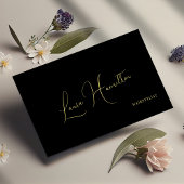 QR-Code einfaches minimalistisches modernes Gold s Visitenkarte