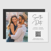 QR-Code | Einfaches und modernes Foto Save the Dat Magnetkarte (Vorne/Hinten)