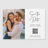 QR-Code | Einfaches und modernes Foto Save the Dat Magnetkarte (Vorderseite)