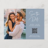 QR-Code | Einfaches und modernes Foto Save the Dat Postkarte (Vorderseite)