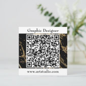 QR-Code Einladung für Geschäftstreffen (Stehend Vorderseite)