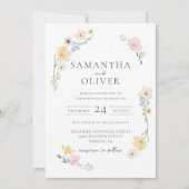 QR-Code Einladung für Hochzeiten von weißem Blumen (Vorderseite)