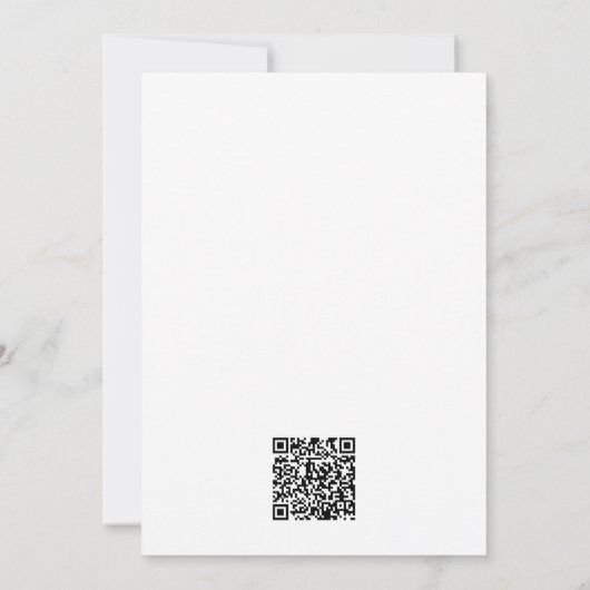 QR-Code Einladung für Hochzeiten von weißem Blumen (Rückseite)