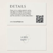 QR-Code-Einsteckkarte für Hochzeitdetails (Vorne & Hinten)