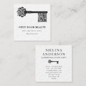 QR-Code Einzigartiger Scannable-Key für Real-Anwes Quadratische Visitenkarte (Vorne/Hinten)