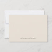 QR-Code Elegant Beige Moderne botanische Vegetatio RSVP Karte (Rückseite)