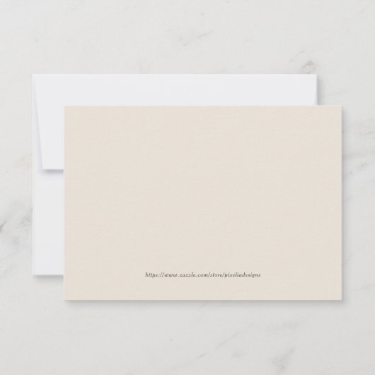 QR-Code Elegant Beige Moderne botanische Vegetatio RSVP Karte (Rückseite)