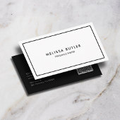 QR-Code elegant Beruflich Schwarz/Weiß Visitenkarte