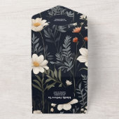 QR Code Elegant Boho Wildblume Wedding All In One Einladung (Außenbereich)