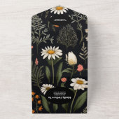 QR Code Elegant Boho Wildblume Wedding All In One Einladung (Außenbereich)