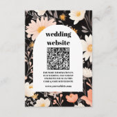 qr code Elegant Boho Wildblume Wedding Begleitkarte (Vorderseite)