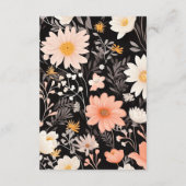 qr code Elegant Boho Wildblume Wedding Begleitkarte (Rückseite)