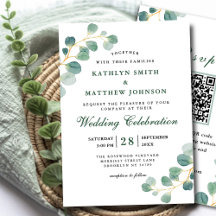 QR Code Elegant Eukalyptus Greenerity Wedding