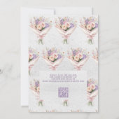 QR-Code Elegant Frisch Vom Markt Floral Braut- Einladung (Rückseite)