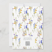 QR-Code Elegant Gender Neutral Floral Baby Shower Einladung (Rückseite)