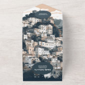 QR Code Elegant Italy Capri Destination Wedding All In One Einladung (Außenbereich)