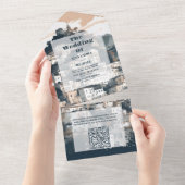 QR Code Elegant Italy Capri Destination Wedding All In One Einladung (Abreißen)